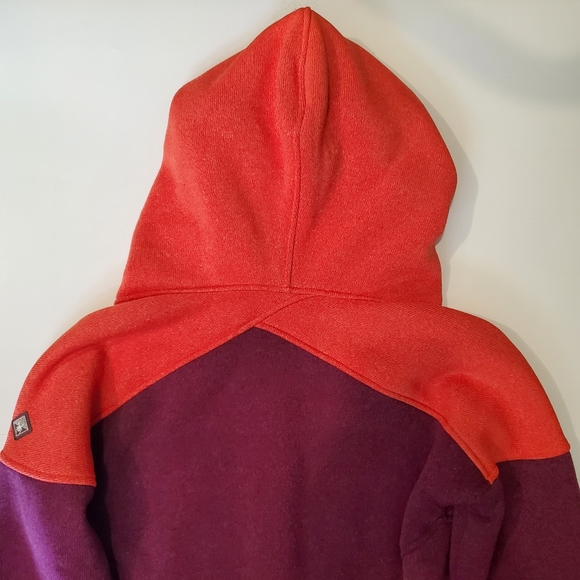 Spyder Women's Bliss Zip UP Hoodie New Without Tags Burgundy and Orange. - Picture 4 of 8
